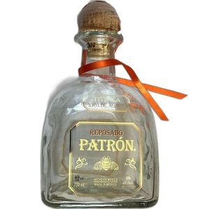 PATRON TEQUILA REPOSADO BOTTLE GLASS 750ML DIY CRAFTS HOME DECOR LIKE NEW